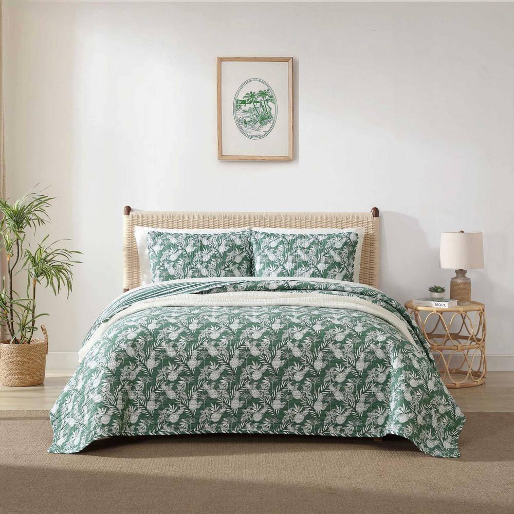 Tommy Bahama Home Pineapple Venture Tropical Cotton Floral Quilt Set