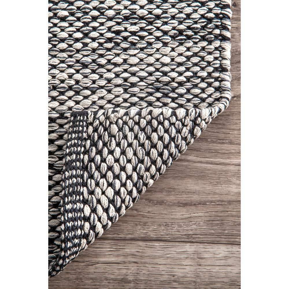 Nuloom Alessi Solid Farmhouse Cotton Kitchen Runner Indoor Area Rug - Hallway, Entryway, 2' 6" x 8', Gray