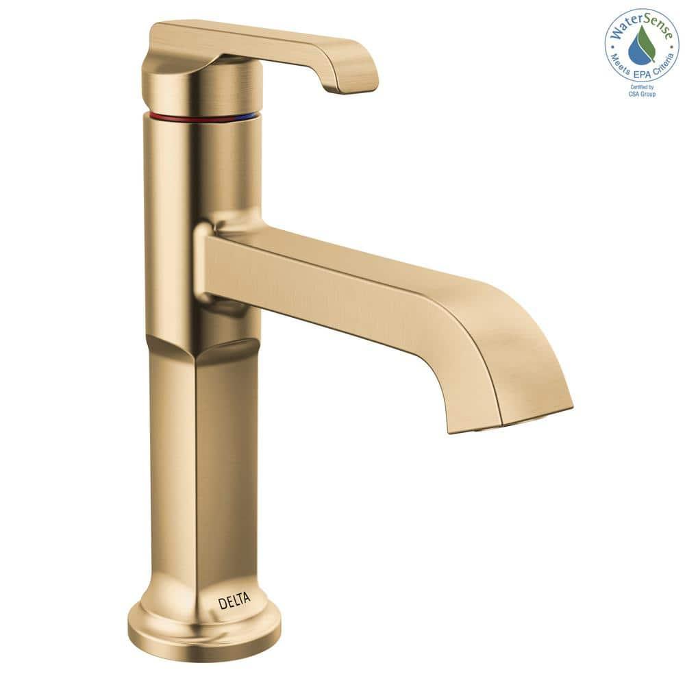Tetra Single Hole Bathroom Faucet, Single Handle Bathroom Sink Faucet with Drain Assembly
