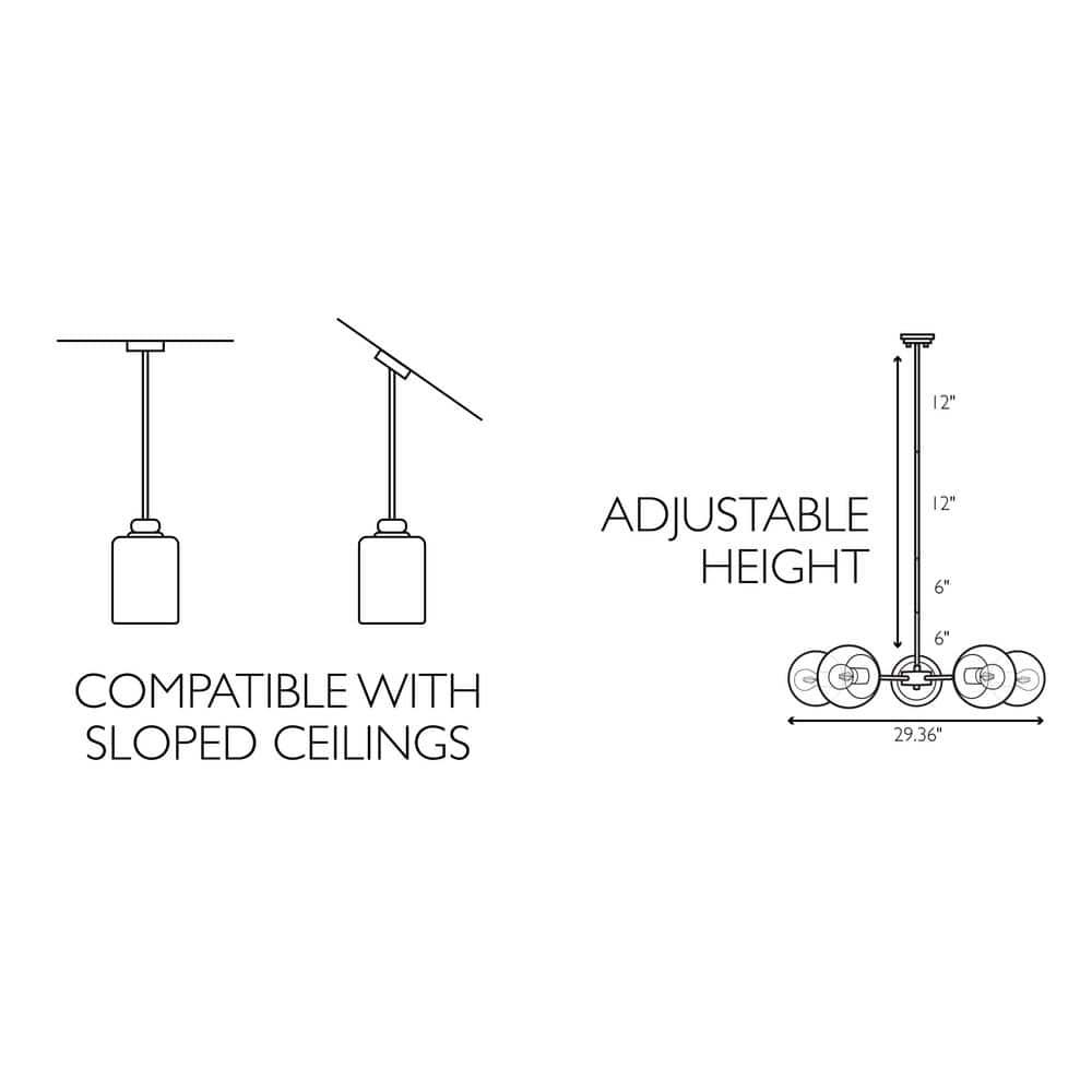 Design House Gracelyn 5-Light Chandelier in Matte Black