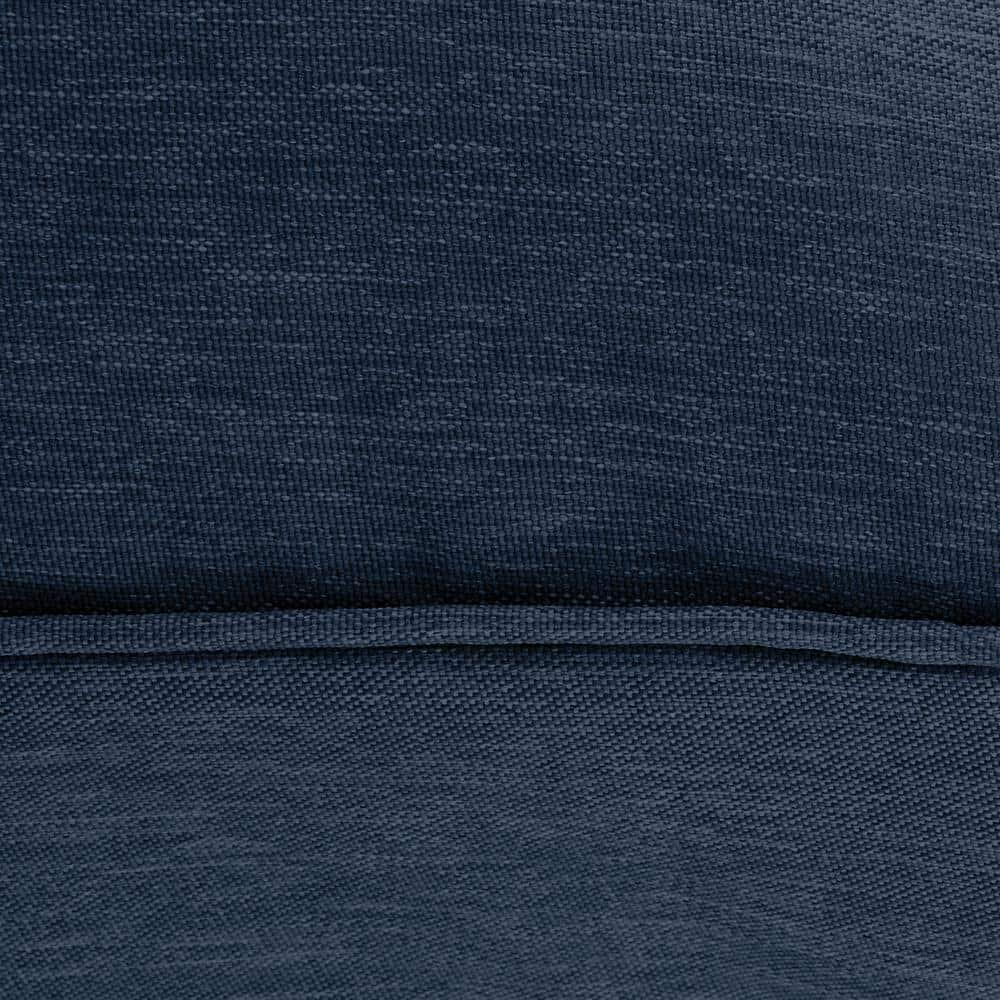 Classic Accessories Montlake FadeSafe Patio Bench/Settee Cushion Slip Cover - 3" Thick - Heavy Duty Outdoor Patio Cushion with Water Resistant Backing, Heather Indigo Blue, 54"W x 18"D x 3"T