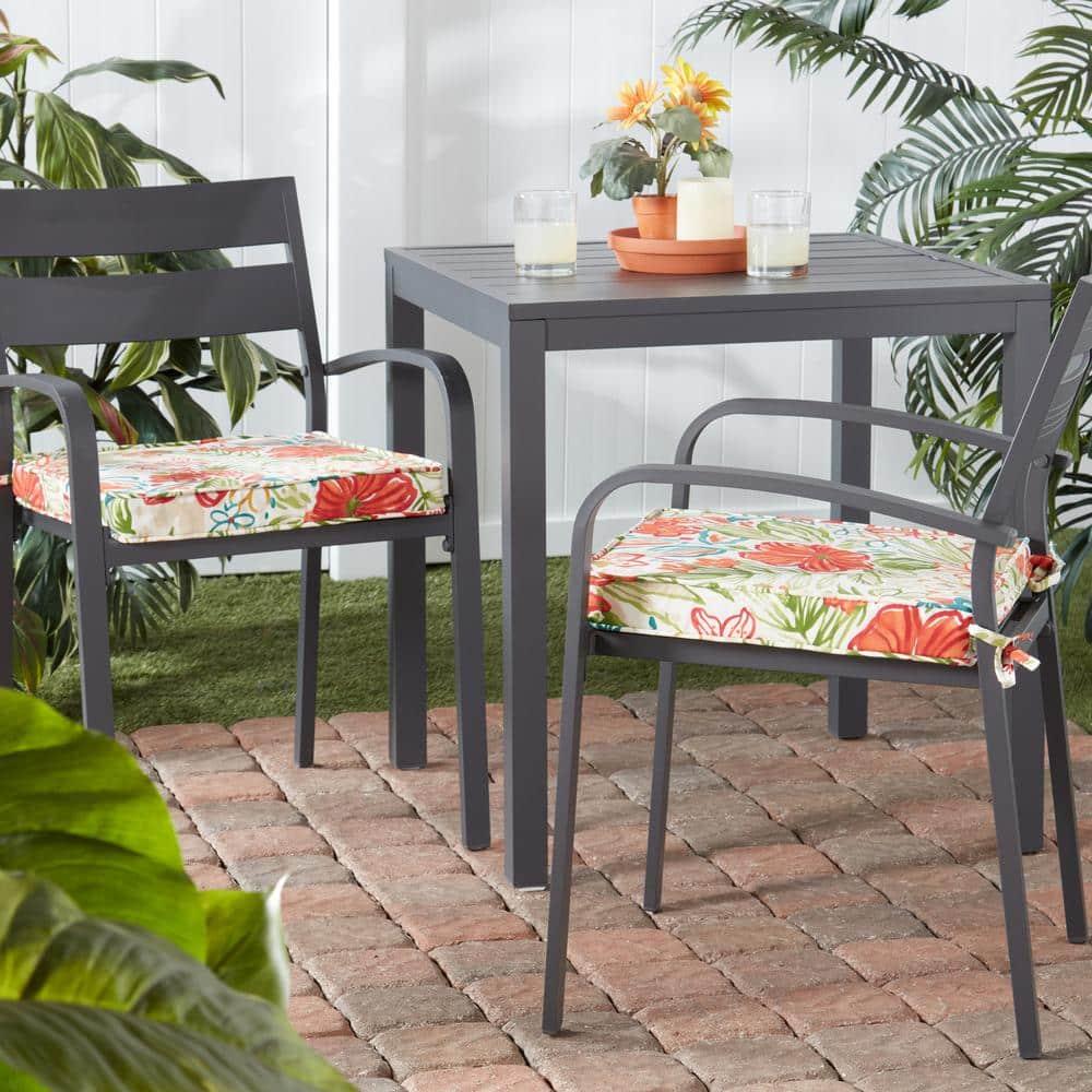 Greendale Home Fashions 18" x 18" Breeze Floral Square Outdoor Chair Pad (Set of 2)