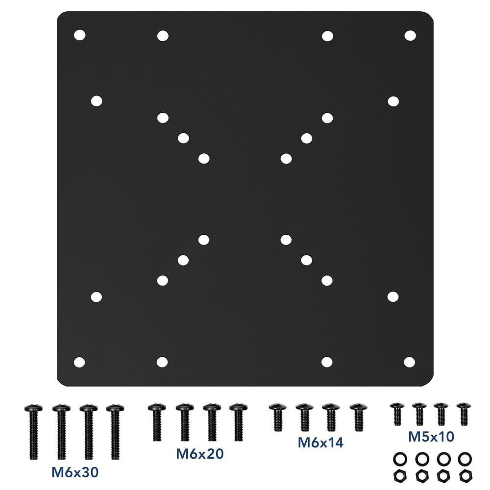Black Fixed Wall Mount for Holds up to 66 lbs