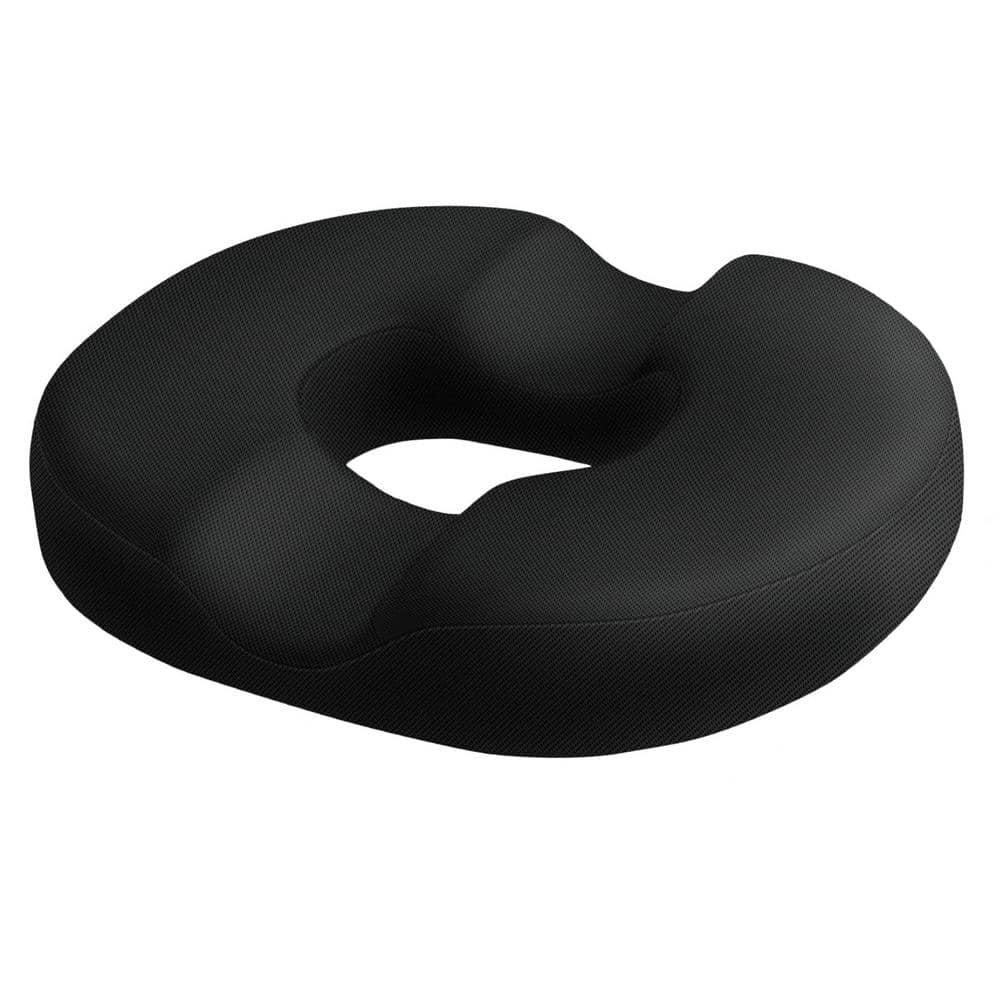 Gazechimp Donut Sitting Pillow, Tailbone Support Pad Memory Foam Comfortable Tailbone Seat Black