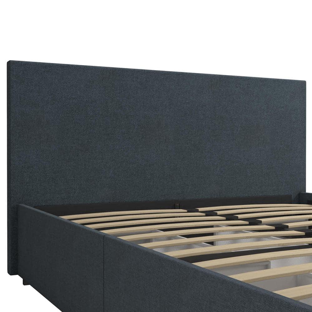 Novogratz Kelly Upholstered Unfinished Platform Storage Bed