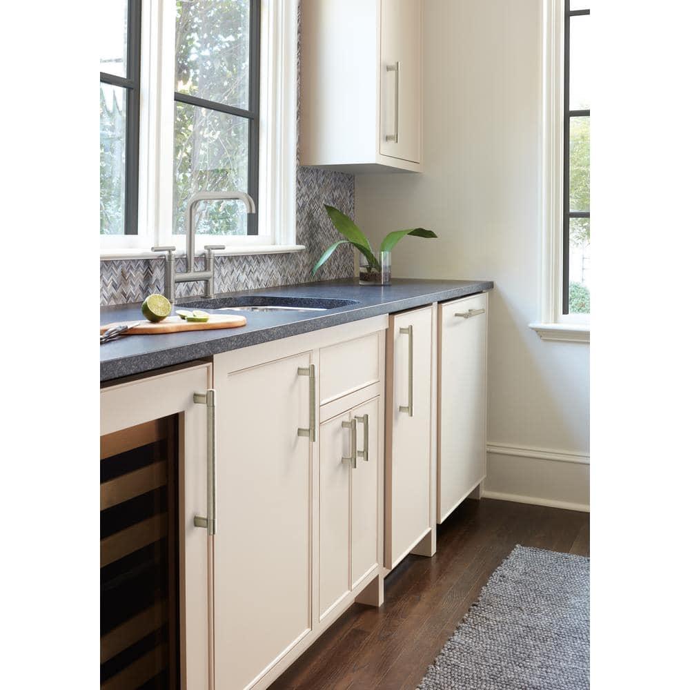 Amerock Bronx 8 inch (203mm) Center-to-Center Satin Nickel Cabinet Pull