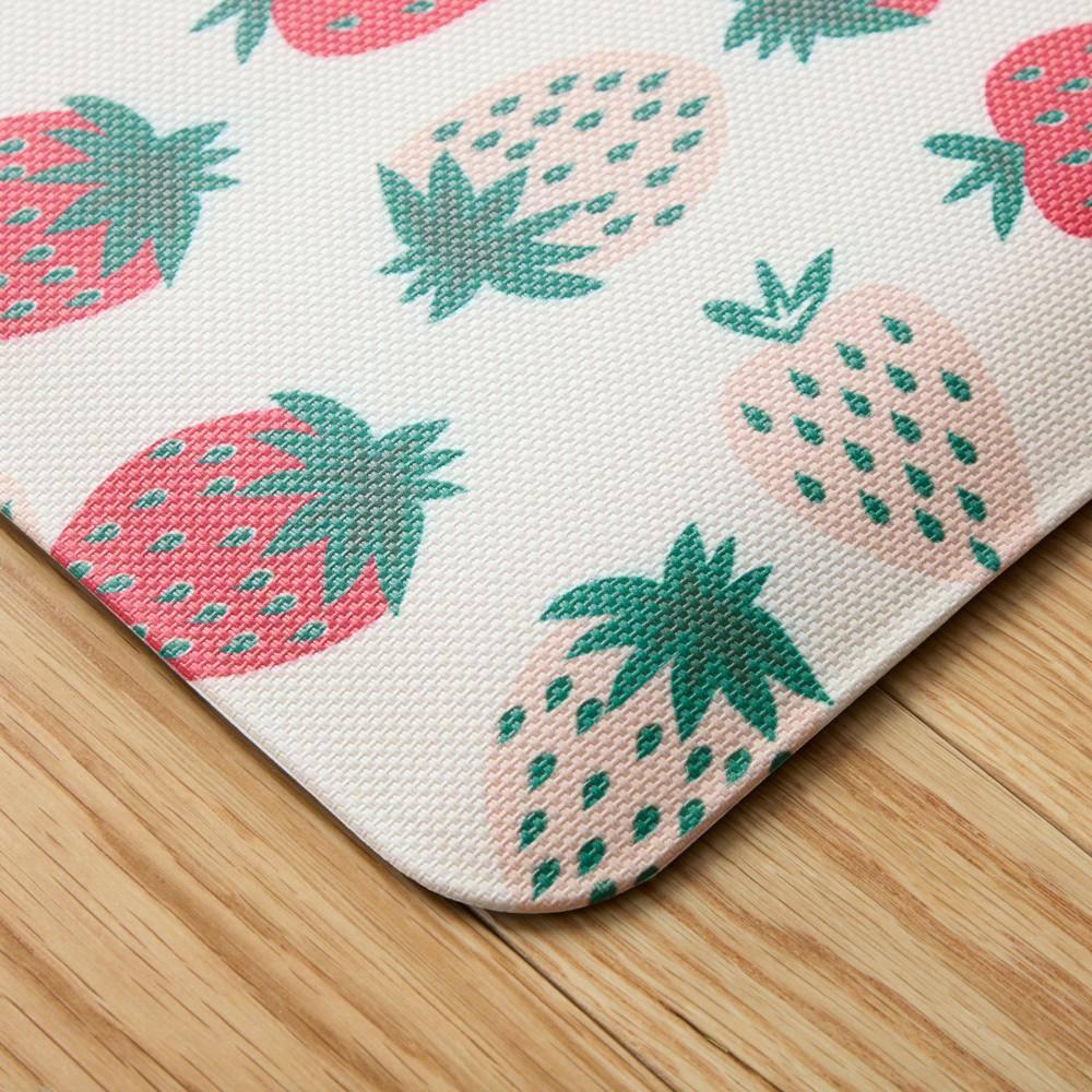 Sur La Table Kitchen Essentials SUR LA TABLE KITCHEN ESSENTIALS Home Sweet Home Quirky Strawberries Fruit Kitchen Mat Cream