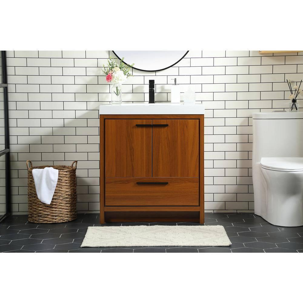 Southmead 30'' Single Bathroom Vanity with Resin Top
