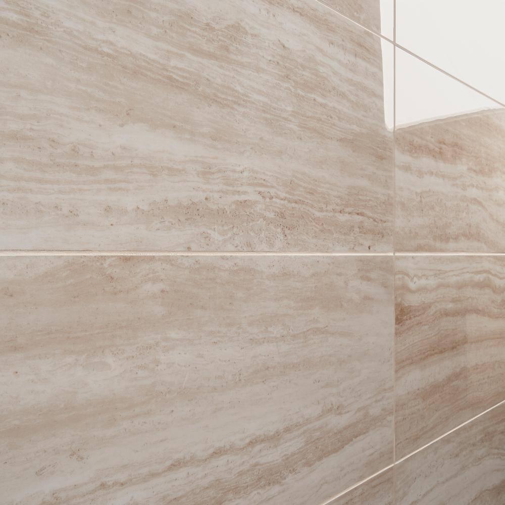 Roswell 11.72 in. x 23.69 in. Polished Porcelain Floor and Wall Tile (15.5 Sq. Ft. / Case)