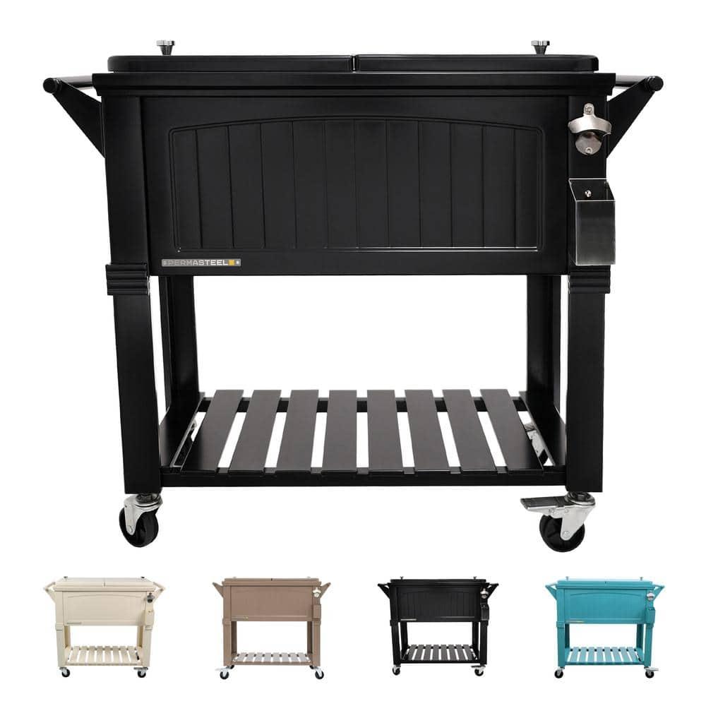 Permasteel Permasteel 80 Qt. Furniture Style Rolling Patio Cooler