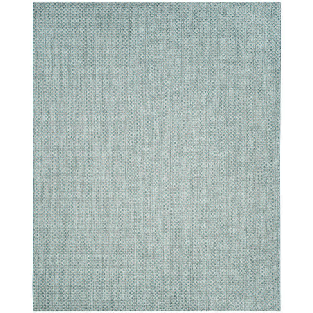 Courtyard CY8653 Power Loomed Indoor and Outdoor Area Rug - Light Blue/Light Grey - 8'x11' - Safavieh