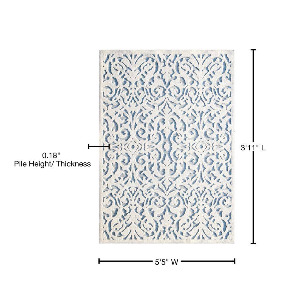 My Texas House Ladybird Natural Blue High Low Indoor Outdoor Rug