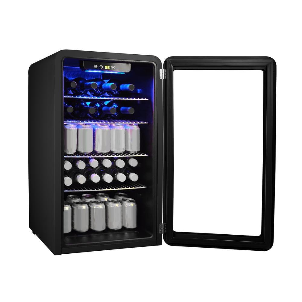 Magic Chef Magic Chef 17.5'' W 20 Cans (12 oz.) 3.4 Cubic Feet Beverage Cooler with Wine Storage and Glass Door