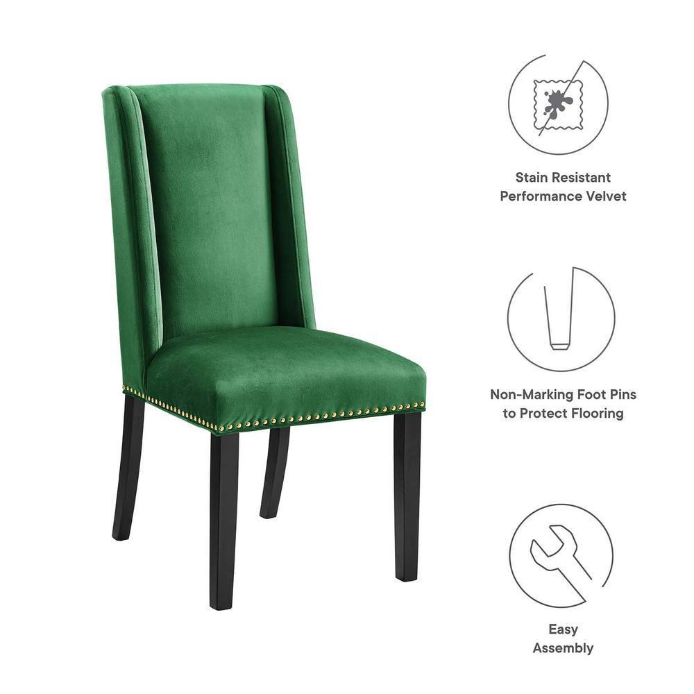 Modway Modway Baron Performance Velvet Dining Chairs - Set of 2