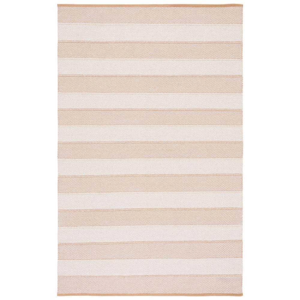 Striped Kilim STK803 Hand Woven Area Rug - Beige/Gold - 4'x6' - Safavieh.