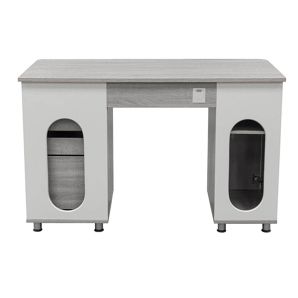 Complete Workstation Computer Desk with Storage, Keyboard Tray - Techni Mobili