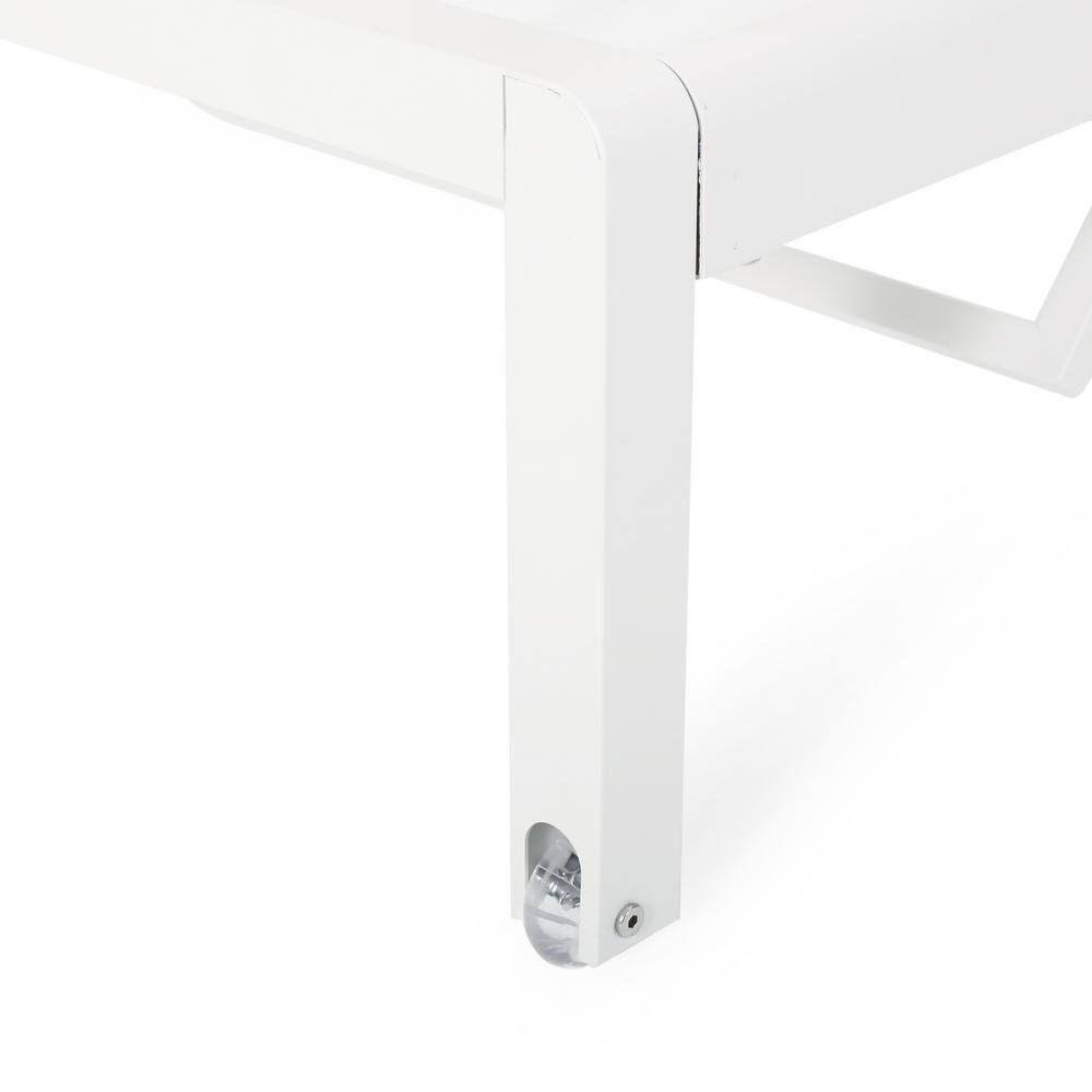 Noble House Cape Coral Outdoor Chaise Lounge White