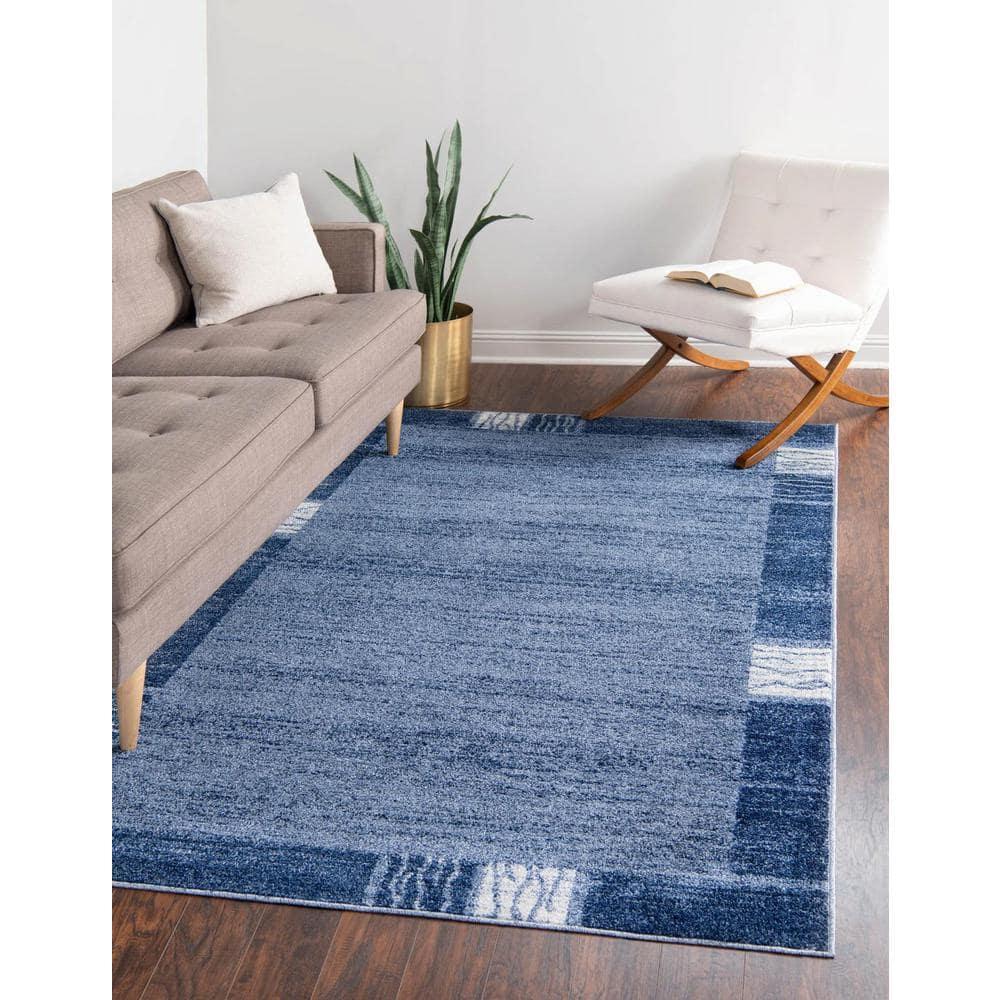 Rugs.com Angelica Collection Rug – 7' x 10' Light Blue Medium Rug Perfect For Bedrooms, Dining Rooms, Living Rooms