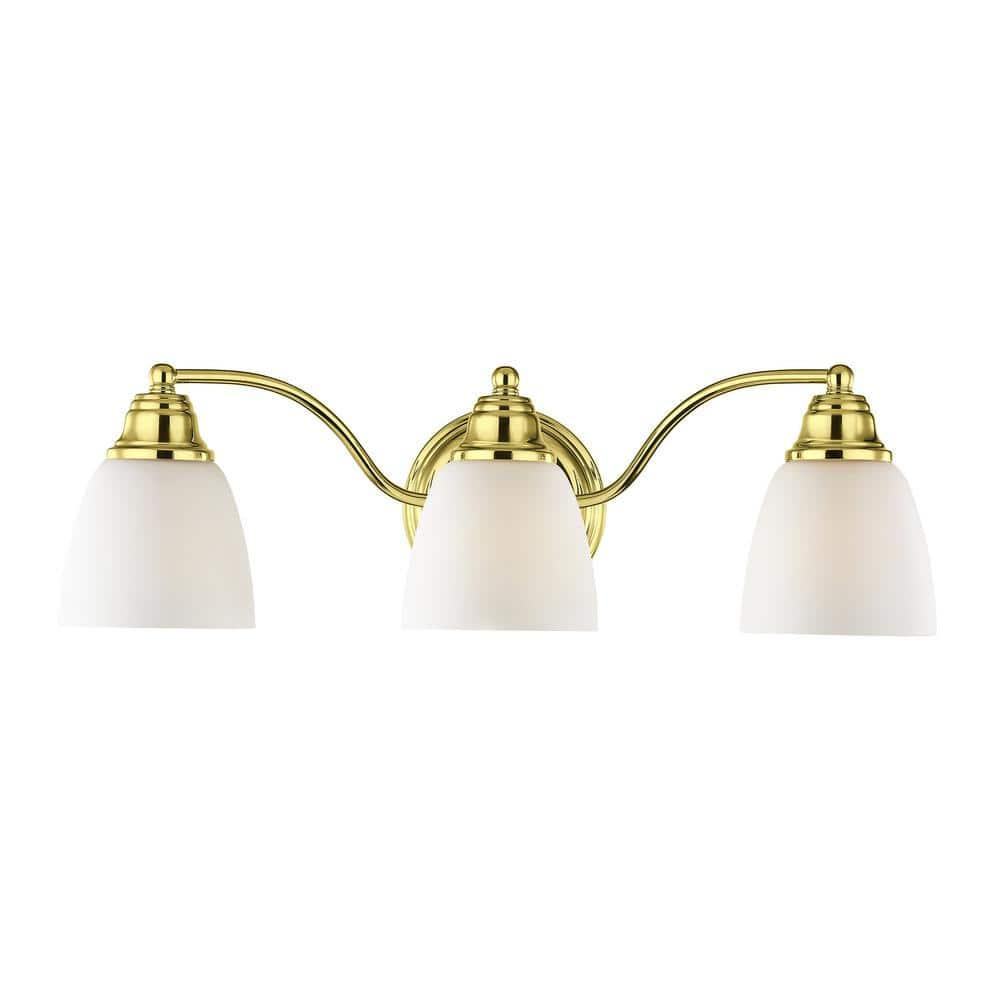 Livex Lighting Somerville 3 - Light Vanity in  Polished Brass