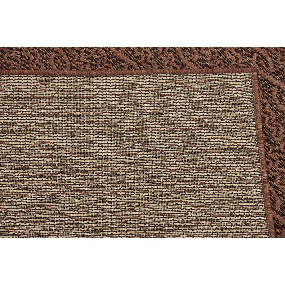 Unique Loom 6' 1 x 6' 1 Square Brown Outdoor Modern Links Area Rug