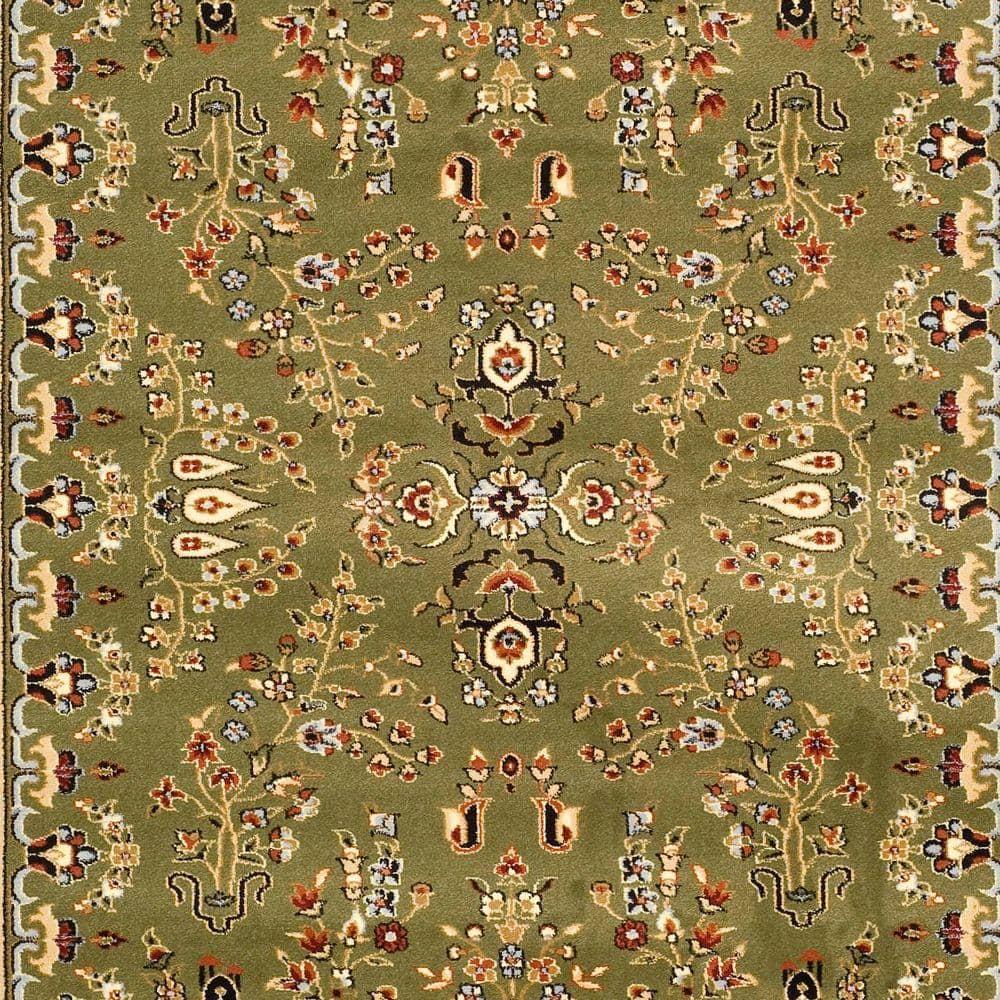 Lyndhurst Sarouk LNH331 Power Loomed Area Rug - Sage/Ivory - 5'3"x7'6" - Safavieh