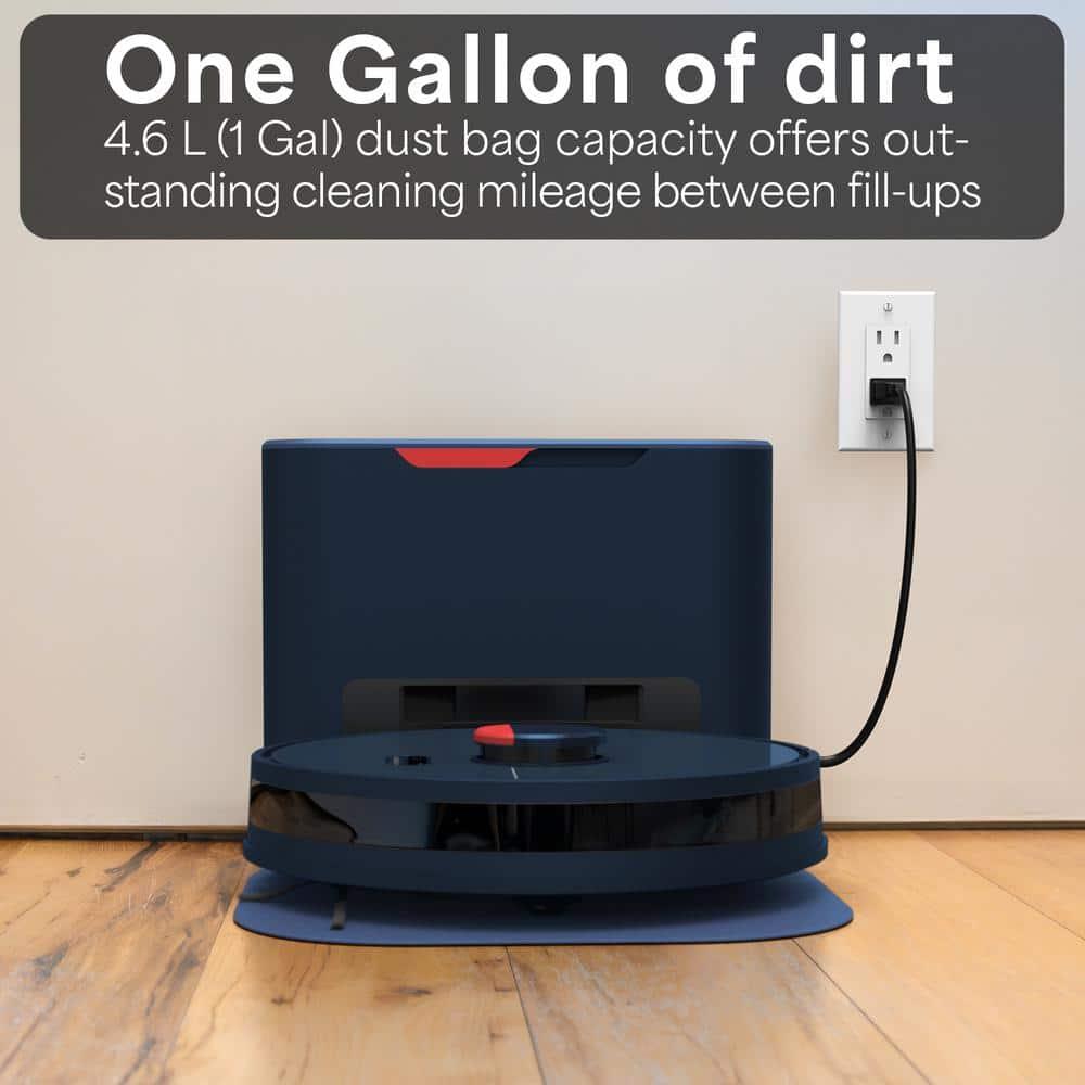 Self Empty Dustin Wi-Fi Connected Self-Emptying Robot Vacuum and Mop