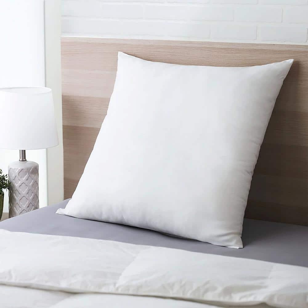Allied Home Medium/Firm Euro Machine Washable Down Alternative Bed Pillow White