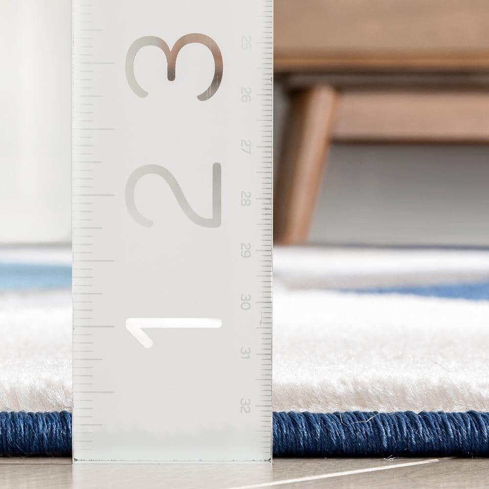 Well Woven Good Vibes Nora Modern Geometric Blue 3'11" x 5'3" Area Rug