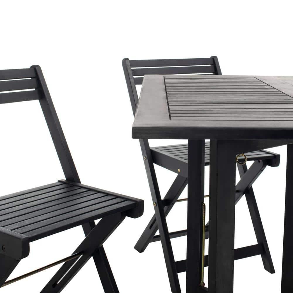 Arvin Table And 4 Chairs - Outdoor - PAT7001 - Black - Safavieh