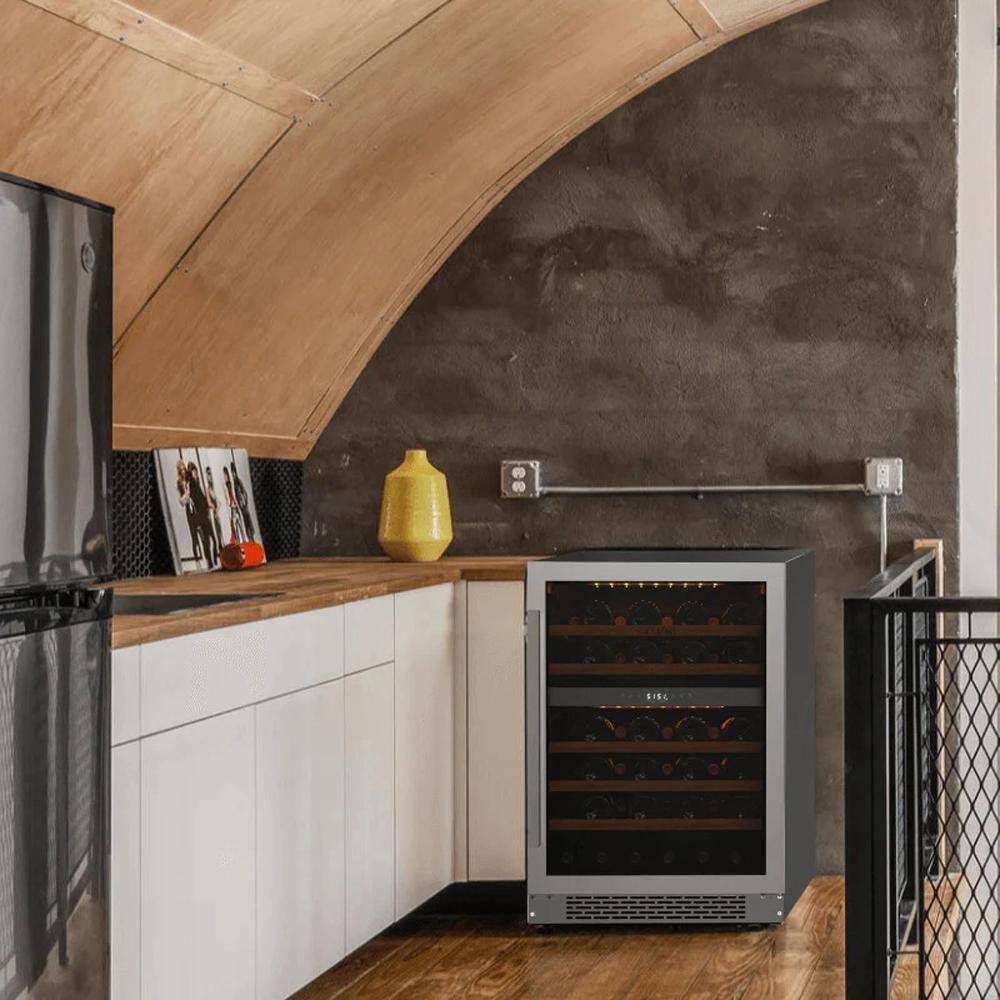 Ca'Lefort 15 Inch Beverage Refrigerator - 80 Can Small Beverage Fridge, Drink Fridge Glass Door 3 LED 34°F -54°F Beverage Cooler Built-in or Freestanding, Perfect for Home/Kitchen(3.0 cu.ft)