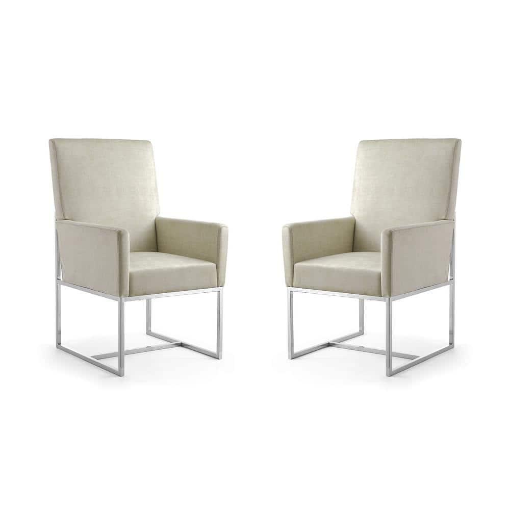Orren Ellis Bejarano 18.9'' H Velvet Upholstered Metal Armchair