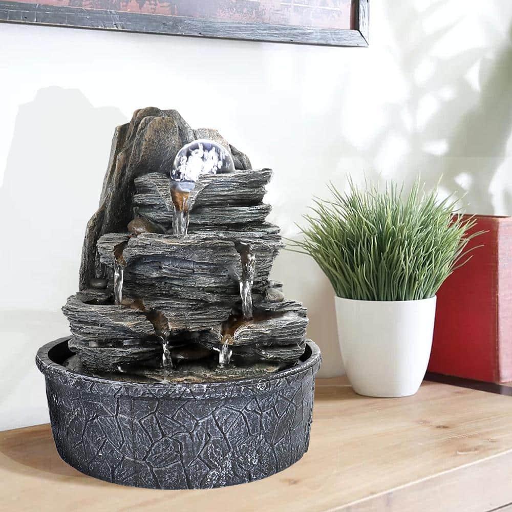 Watnature 40" Outdoor 6-Tier Cascading Fountain