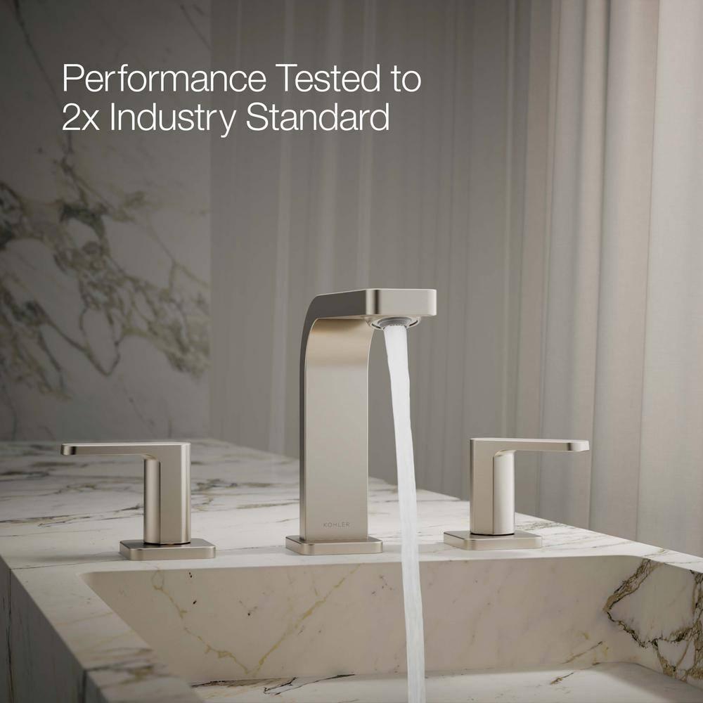 Kohler ® Parallel ® Widespread Nickel Bathroom Sink Faucet and Handles