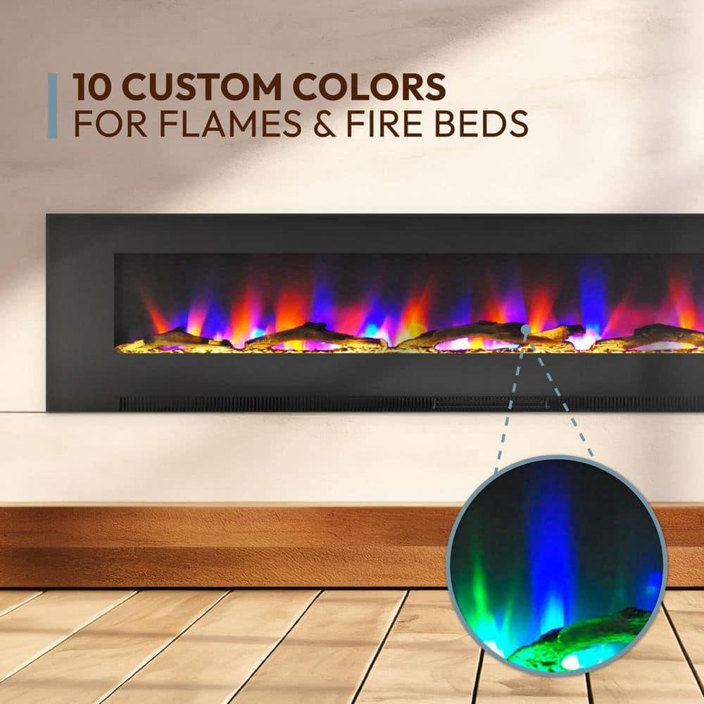 Cambridge Cambridge Wall Mount Electric Fireplace Heater with Remote Control for Indoor Use in Living Room, Bedroom, Home Office