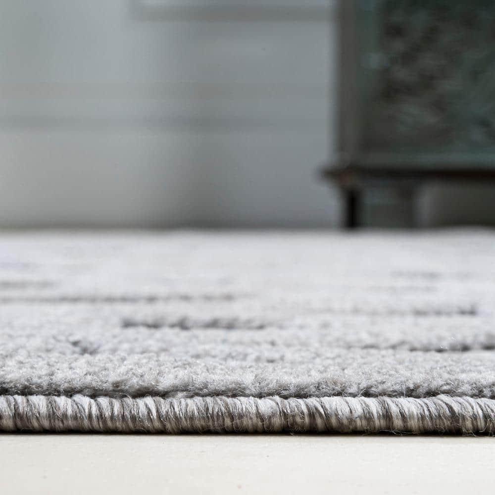 5' x 5' Talaia Neutral Geometric Indoor/Outdoor Area Rug, Light Gray - JONATHAN Y