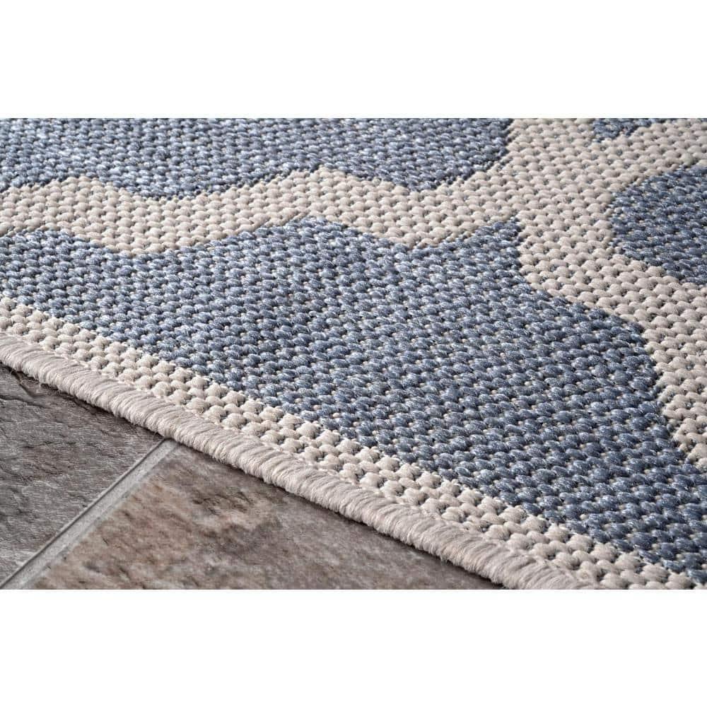 nuLOOM Gina Moroccan Indoor/Outdoor Accent Rug, 2' x 3', Blue