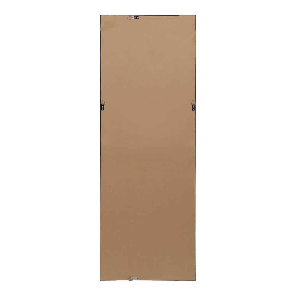 17.5" x 49.5" Calter Full Length Wall Mirror Gold - Kate and Laurel: No Assembly, Rectangle, Plastic Frame