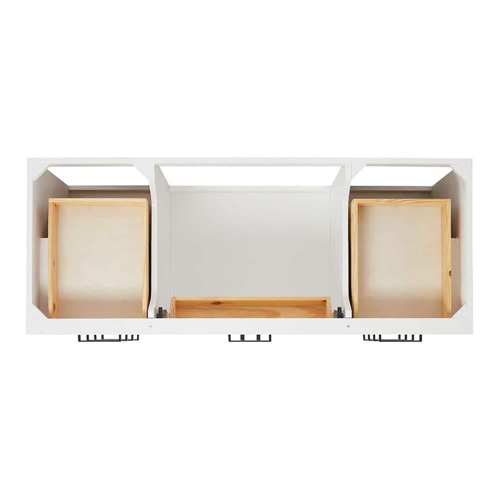 Ariel T054s-Bc Hepburn 54" Single Free Standing Vanity Cabinet Only - White