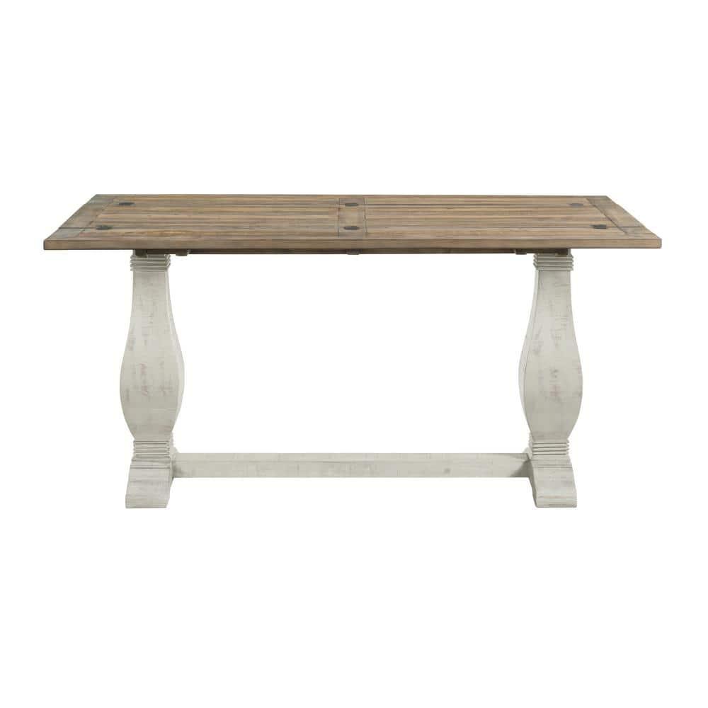 Martin Svensson Home Napa Solid Wood Flip Top Sofa Table White Stain and Natural