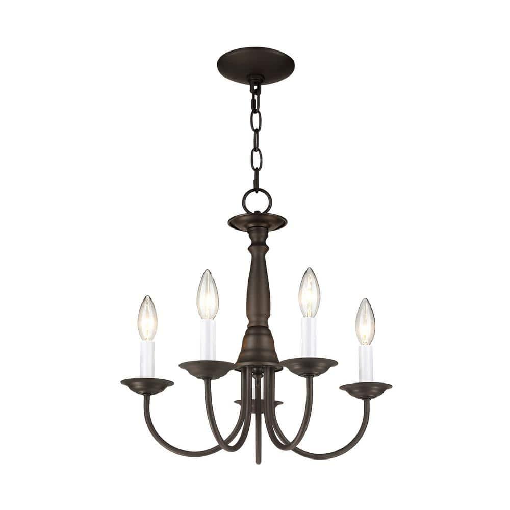 Livex Lighting Home Basics 5 - Light Chandelier in  Bronze