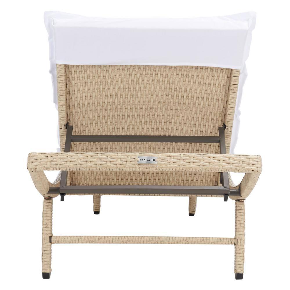 Newport Lounge Chair - Outdoor - PAT7022 - Natural/Green -Safavieh