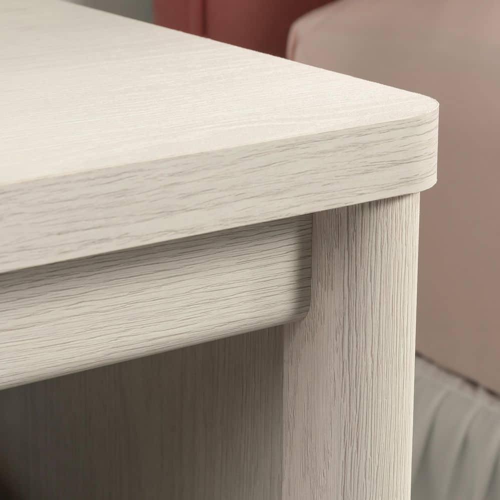 Dover Edge 1 Drawer Nightstand with Shelf Glacier Oak - Sauder: Mid-Century Modern Bedside Table, Laminated Surface, Metal Hardware