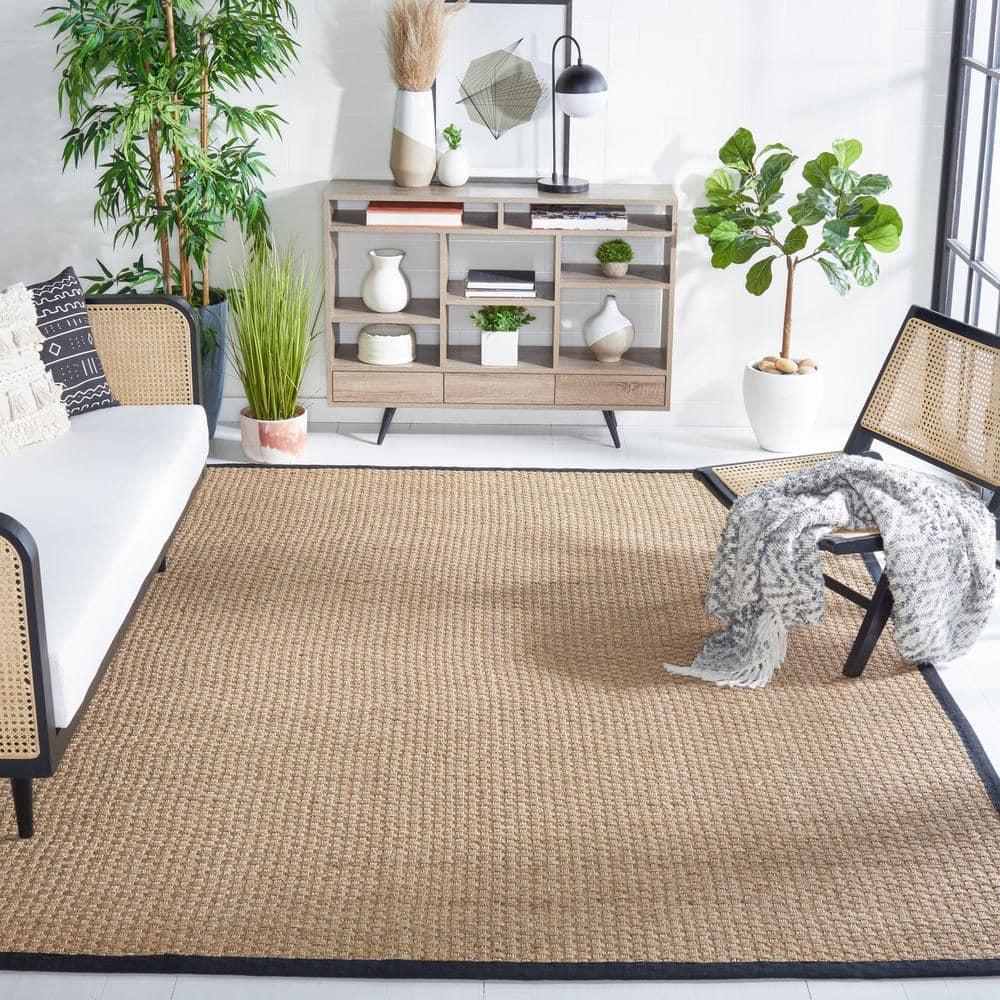 Natural Fiber NF114 Power Loomed Indoor Area Rug - Natural/Grey - 7'x7' - Safavieh