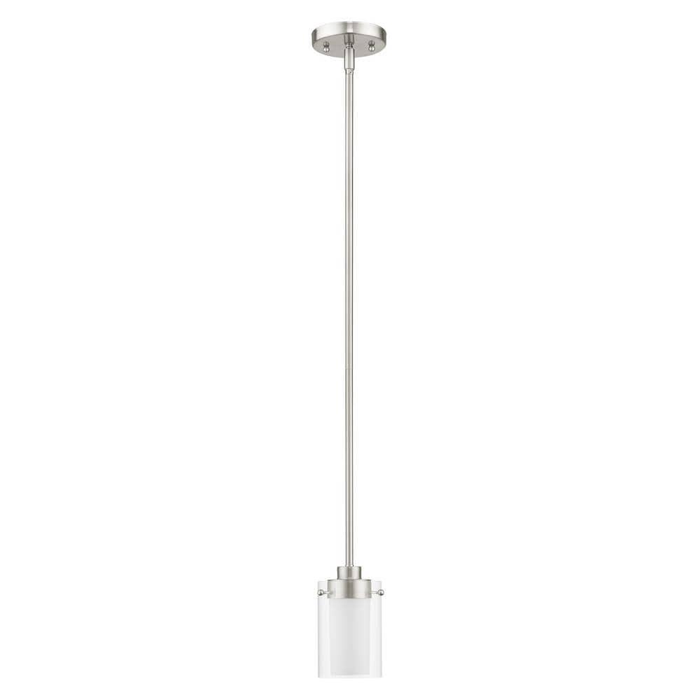 1540-91-Livex Lighting-Manhattan - 1 Light Mini Pendant in Contemporary Style - 5 Inches wide by 8 Inches high     -Traditional Installation