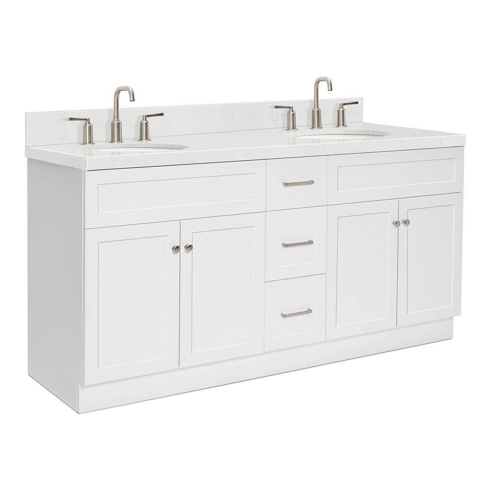 Ariel F072dcqovo Hamlet 72" Free Standing Double Basin Vanity Set - White