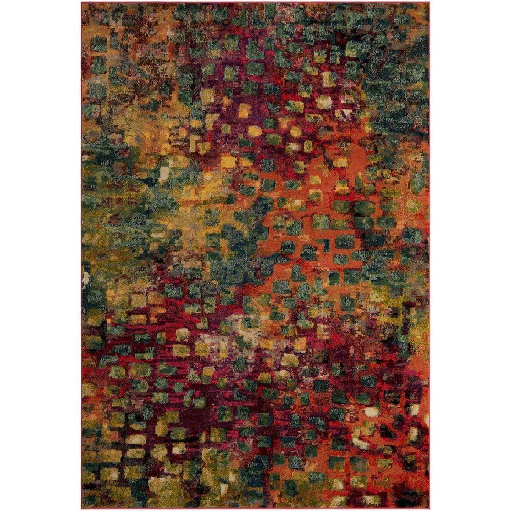 Unique Loom 6' 1 x 9' 0 Jardin Ivy Multi Area Rug