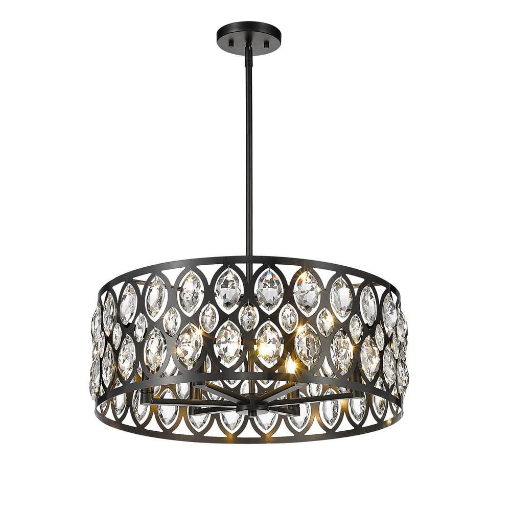 Z-Lite Dealey 6 - Light Chandelier in  Matte Black