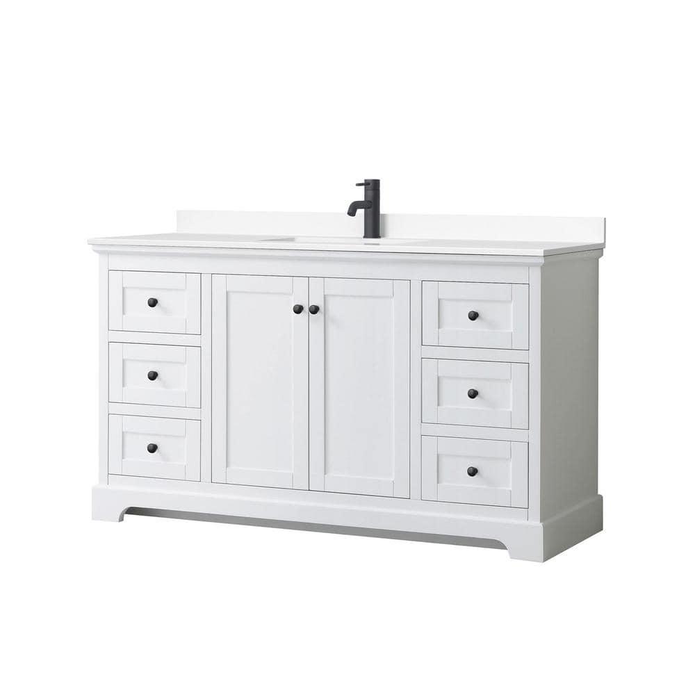 Wyndham Collection Avery 60'' Single Bathroom Vanity with Top
