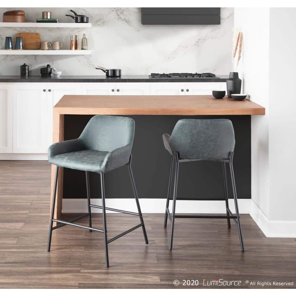 Greely Upholstered Counter Stool with Metal Frame