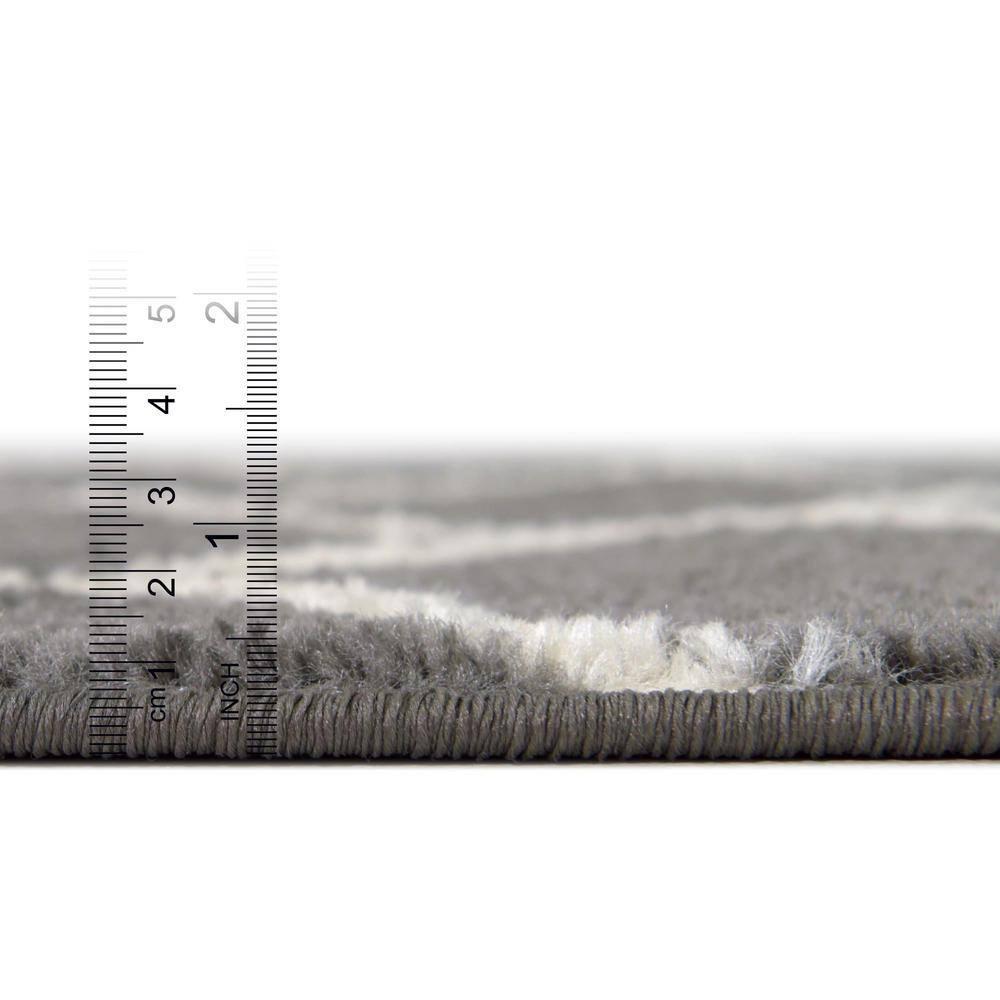 Unique Loom 2' 0 x 6' 0 Trellis Frieze Rounded Dark Gray Area Rug